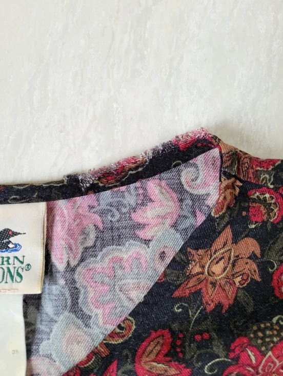 NORTHERN REFLECTIONS 90s floral paisley maxi dress with short sleeves - Picture 10 of 13